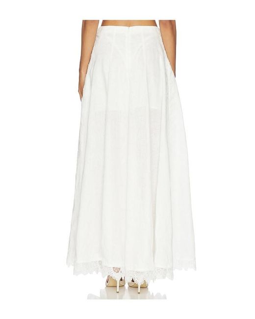 Waimari White Resplandor Maxi Skirt