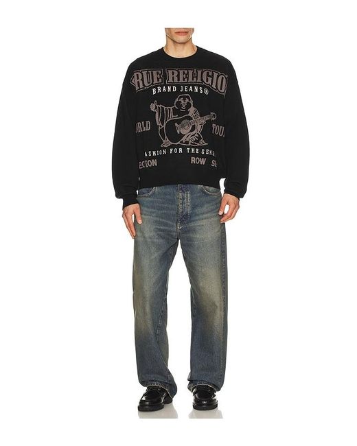 True Religion Black Cinched Srs Sweater for men