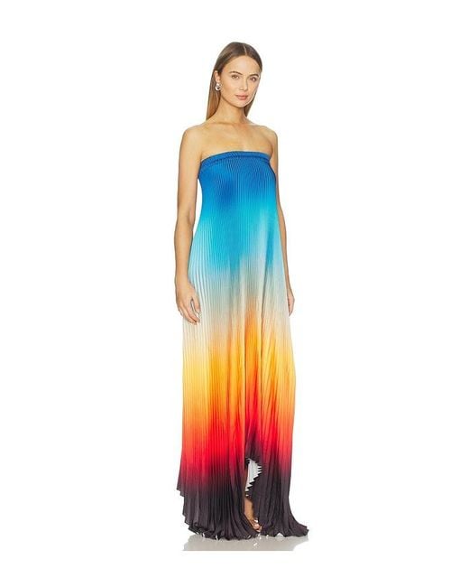 L'idée White Bisous Strapless Gown