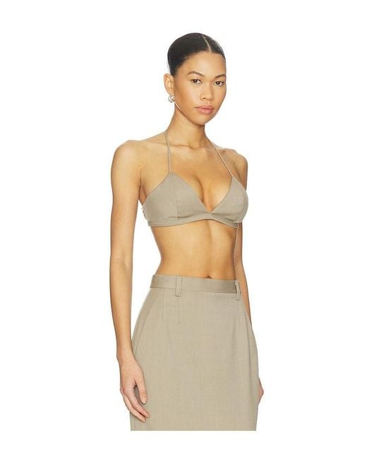 Mimchik Natural Faux Fur Trimmed Rosie Bra