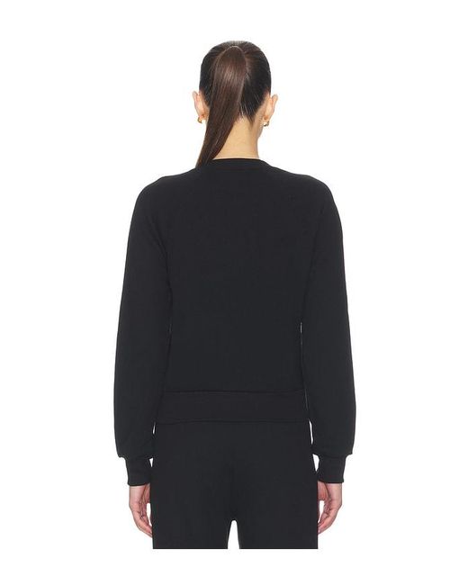 ÉTERNE Black Shrunken Raglan Sweatshirt