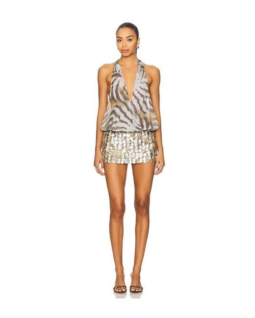 spellbound holographic ruched bodycon mini dress in gold Hire Jaded London main image 0