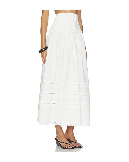 WeWoreWhat White Smocked Maxi Skirt