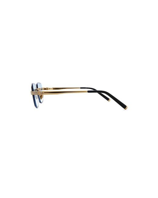 James Oro Blue Signature Gem Cut Sunglasses for men