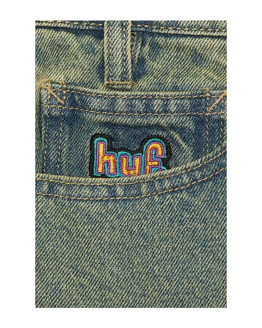 Huf Green Cromer Washed Denim Pant for men