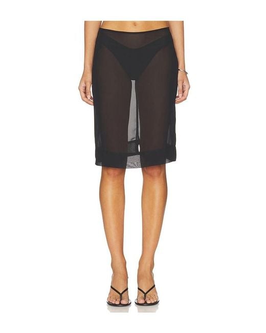 superdown Black Brantley Midi Skirt