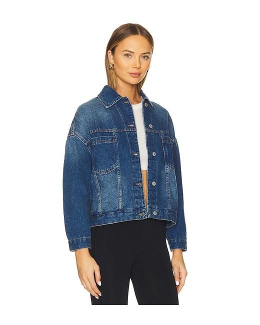 Free People Blue X We The Free Opal Swing Denim Jacket
