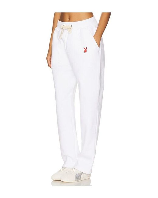 Playboy White Logo Hoodie And Sweatpant Set