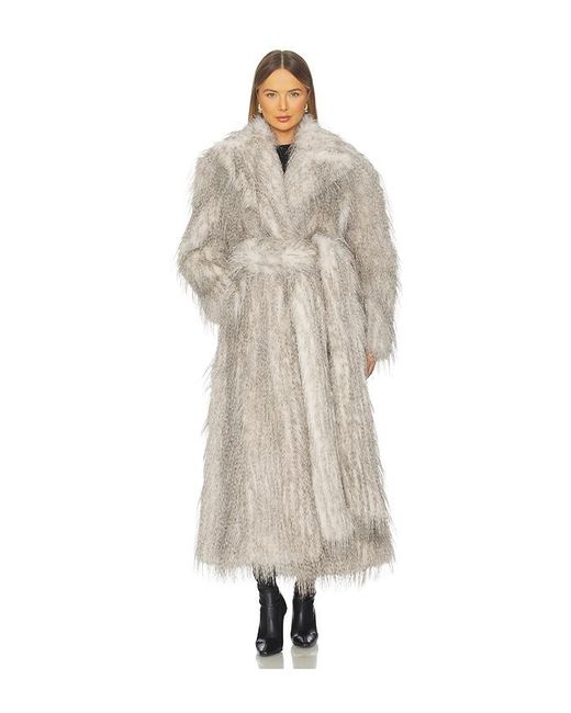 AKNVAS White X Revolve Duke Faux Fur Coat