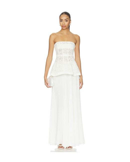 V. Chapman White Carter Maxi Skirt
