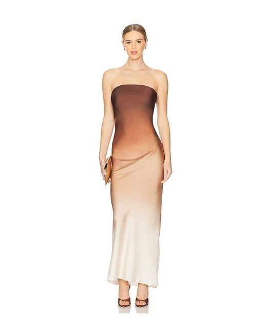 Rococo Sand White Strapless Maxi Dress