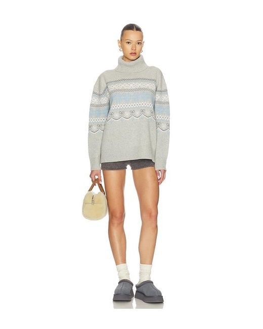 LoveShackFancy White Mirin Turtleneck Sweater