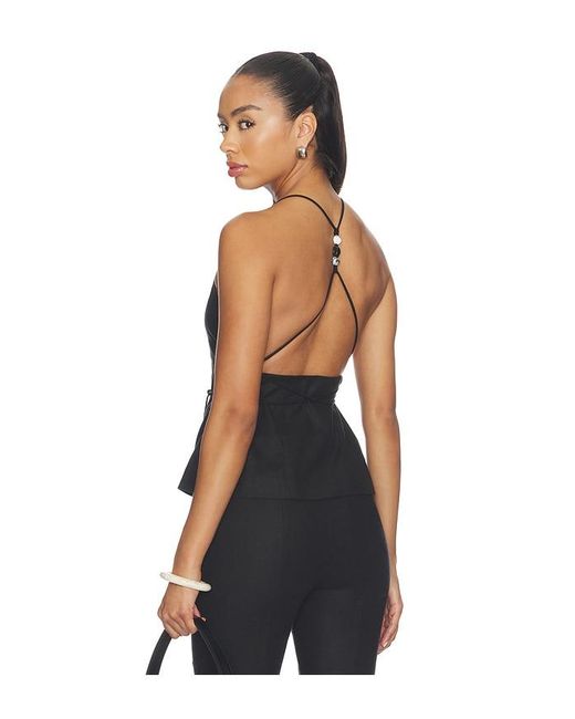 L'academie Black 'Academie Anaia Linen Top