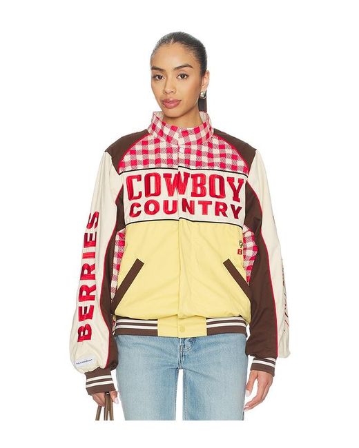 The Laundry Room Red Cowboy Country Grown Wild Berries Racing Jacket