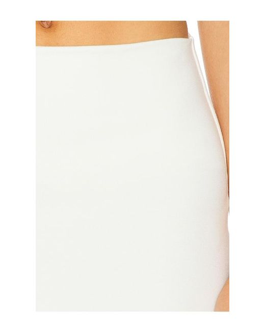 Leset White Rio Side Slit Skirt