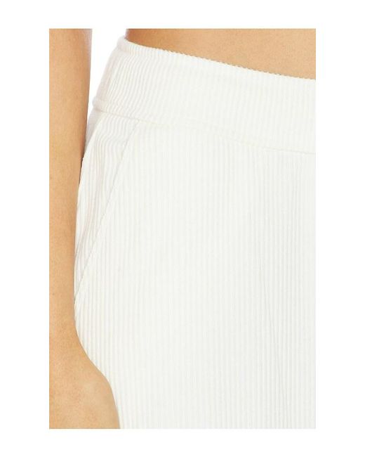Beyond Yoga White Breathe Easy Corduroy Wide Leg Pant