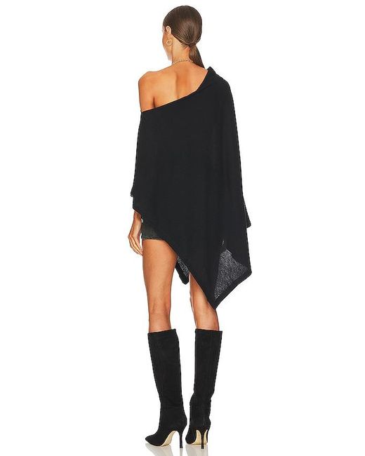 Enza Costa Black Cashmere Poncho