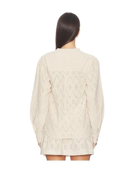 Isabel Marant Natural Kaina Longsleeve Top