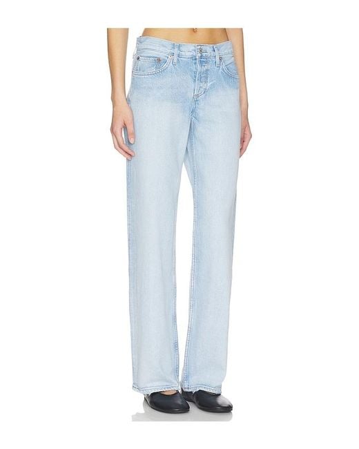 Agolde Blue Low Rise Loose Jeans