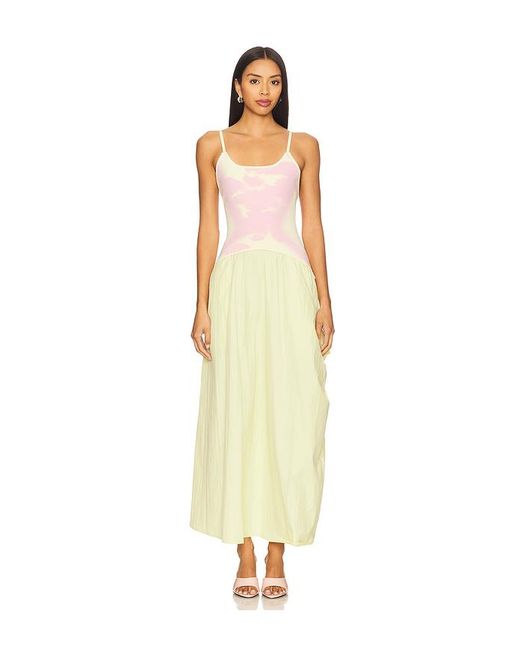 Ph5 White Ivy Mixed Media Maxi Dress