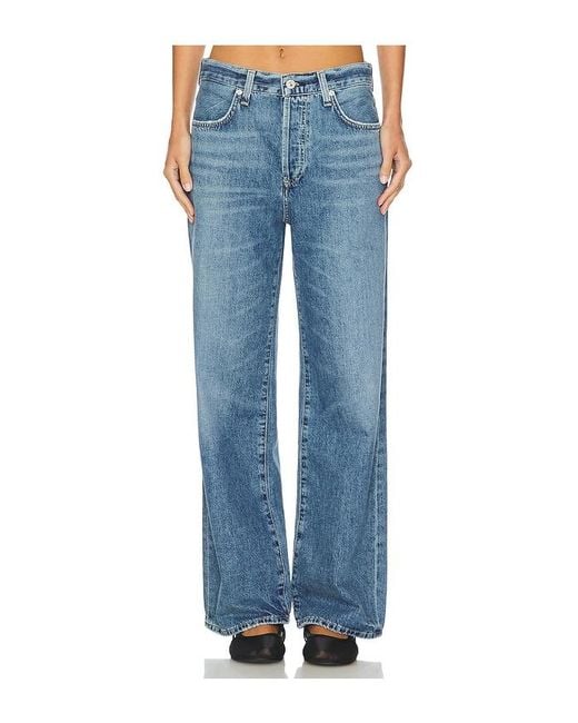 Citizens of Humanity Blue Annina Petite Wide Leg Jeans