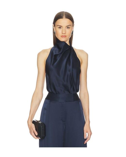 The Sei Blue Drapiertes Neckholder-Top