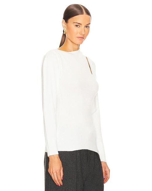BCBGeneration White PULLOVER MIT CUT-OUT