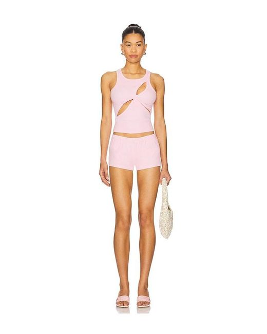 MOTHER OF ALL Pink Ariel Rib Top