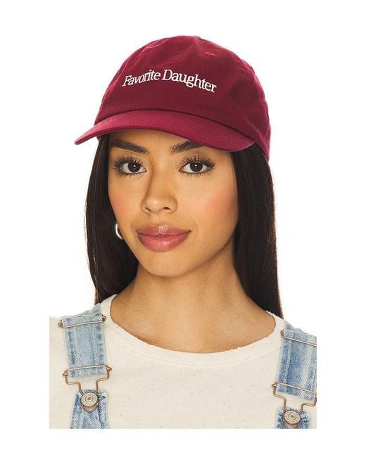 FAVORITE DAUGHTER Classic Logo ベースボールハット Red