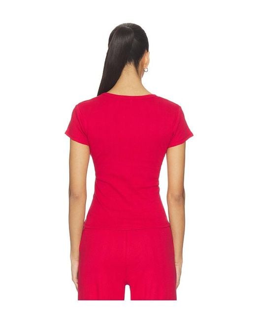 RAT BOI Red Pointelle Perfect Tee