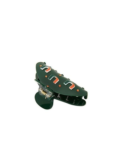 BaubleBar Green University Of Miami Hair Clip