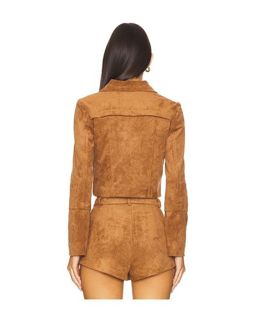 Amanda Uprichard Orange X Revolve Lucas Suede Jacket