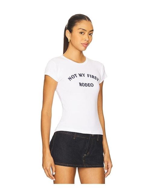 DEPARTURE White Not My First Rodeo Baby Tee