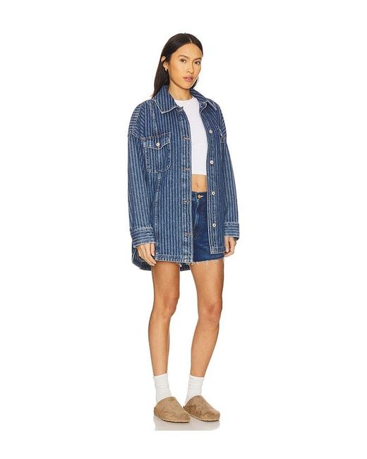 Free People Blue Dunes Shirt Jacket