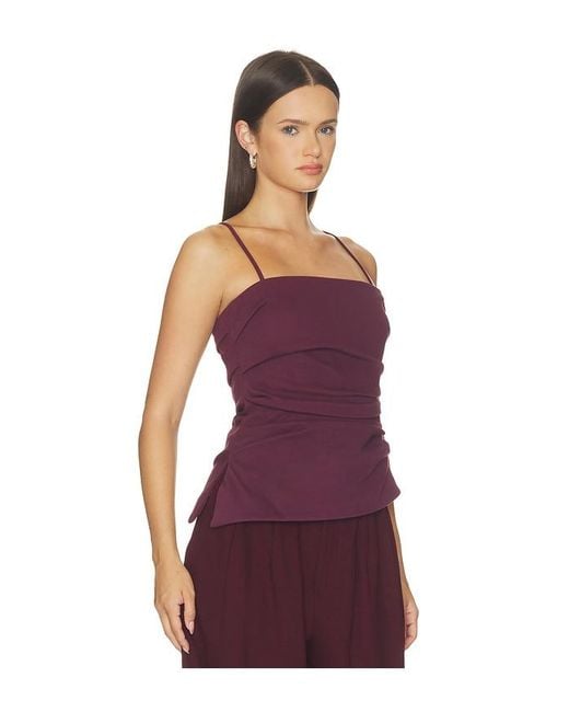 Jonathan Simkhai Purple Emerson Ruched Bustier Top