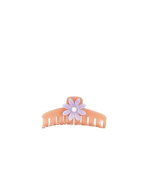 Lele Sadoughi Pink Daisy Claw Clip