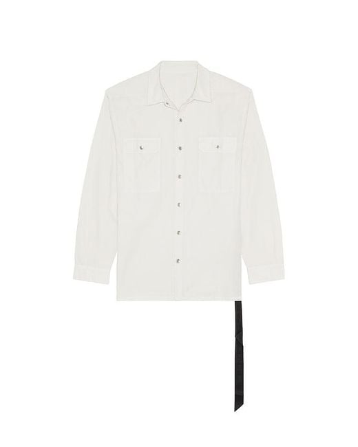 Rick Owens White Jumbo Outershirt for men