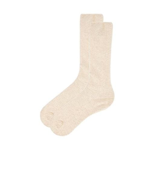 ÉTERNE White Classic Rib Socks