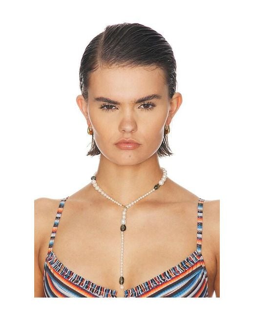 Loren Stewart Blue Poet Lariat Necklace