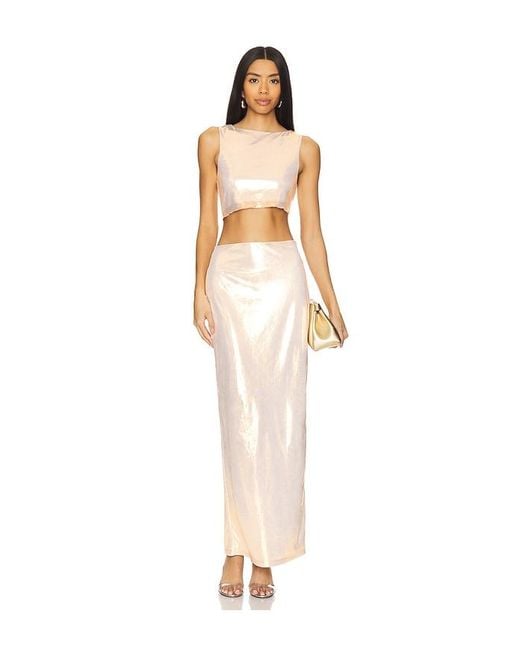 superdown White Pearl Maxi Set