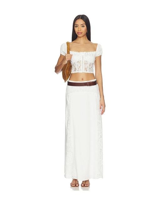 MORE TO COME White Loriela Top