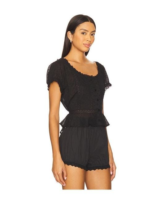 Rixo Black Sandi Top