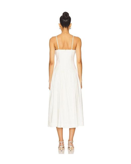 MAJORELLE White Sky Midi Dress