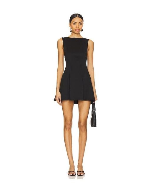 ALL THE WAYS Black Sonya Flare Mini Dress
