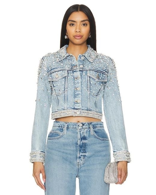 Alice + Olivia Blue Alice + Olivia Nelson Denim Jacket