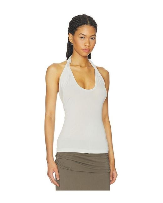 Helmut Lang Gray Twist Dancer Top