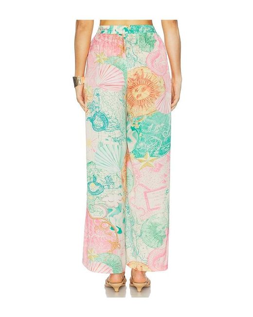 Kulani Kinis Green Draw String Resort Wide Leg Pant