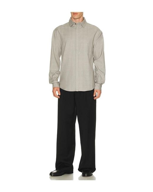KROST Gray Jordan Wool Plaid Shirt for men