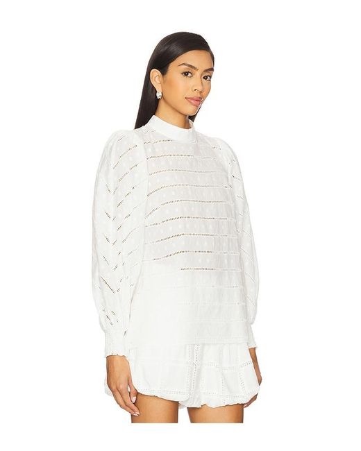 Maude Club White Langärmeliges Shirt Paloma