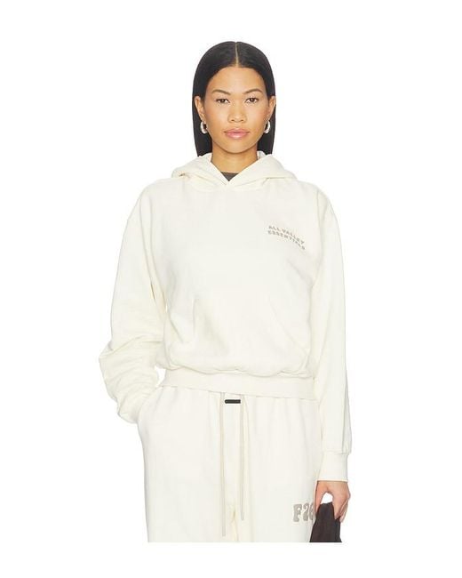 Fear Of God White 90's Fleece Hoodie